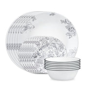 Francheska 18-Piece Round Dinnerware Set by Corelle – 18-Piece Set, Glass, Francheska, Pack of 18, Model 1153643