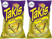 Takis Pickle Punch Sharing Size – Spicy Pickle Flavored Medium Tangy Rolled Tortilla Chips (Pack of 2)