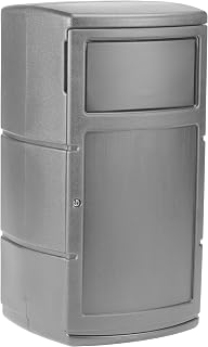Commercial Zone PolyTec™ Side Entry Trash Container, Square, Dual Flipper, Dome Top