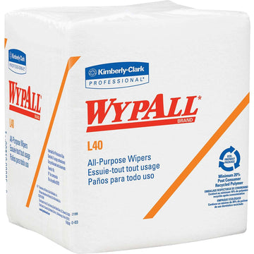 Wypall L40 White DRC Wipe - 1/4 Fold - Box - 56 sheets per pack - 12.5 in Overall Length - 12 in Width - [PRICE is per CASE] by Kimberly-Clark – 1 Count (Pack of 1), Model 05701