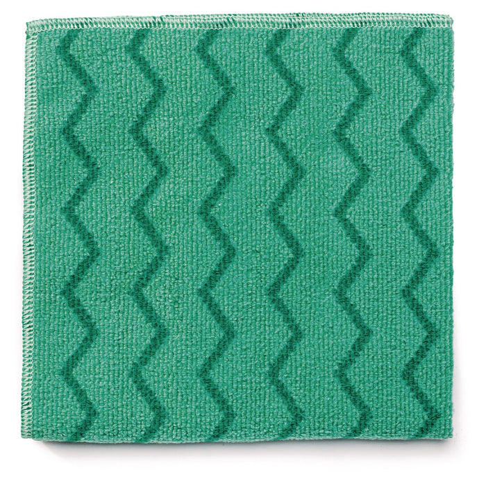 Rubbermaid Commercial Q620 Reusable Cleaning Cloths Microfiber 16 x 16 Green 12/Carton