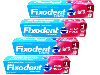 Original Denture Adhesive Cream-2.4 oz by Fixodent – 2.4 Ounce Pack of 4, multicolor, Pack of 4, Model PG-733B