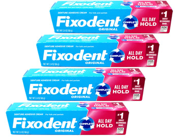 Original Denture Adhesive Cream-2.4 oz by Fixodent – 2.4 Ounce Pack of 4, multicolor, Pack of 4, Model PG-733B