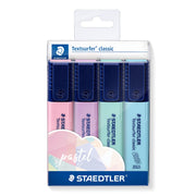 364 CWP4PA Textsurfer Classic Highlighter - Assorted Pastel Colours (Pack of 4) by STAEDTLER – 4 Count (Pack of 1), Plastic, Trend Pastel, Model 4007817063552
