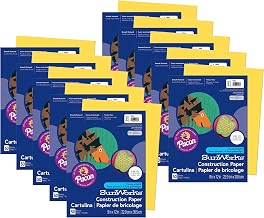 Prang Construction Paper, Yellow, 9" x 12", 50 Sheets Per Pack, 10 Packs