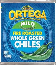 Ortega Fire Roasted Whole Green Chiles, Mild, 7 oz (Pack of 24)
