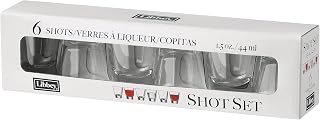 Libbey 1.5-Ounce Clear Shot Glass Set, 6-Piece