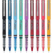 Precise V7 Rollerball Pens by PILOT – 9 Count (Pack of 1), Metal, Multicolor, Model 17046