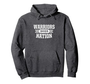 Curtis Warriors Nation 2025 Pullover Hoodie by Curtis Warriors Official High School Gear – Polyester, Grey, Model T5EFM7TZW0E