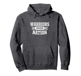 Curtis Warriors Nation 2025 Pullover Hoodie by Curtis Warriors Official High School Gear – Polyester, Grey, Model T5EFM7TZW0E