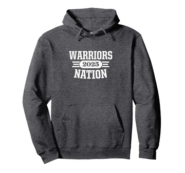 Curtis Warriors Nation 2025 Pullover Hoodie by Curtis Warriors Official High School Gear – Polyester, Grey, Model T5EFM7TZW0E