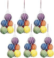 MASBCN1-6 Martin Sports Heavy-Duty Mesh Sports Ball Bag w/Drawstring, White, Pack of 6 (MASBCN1-6)
