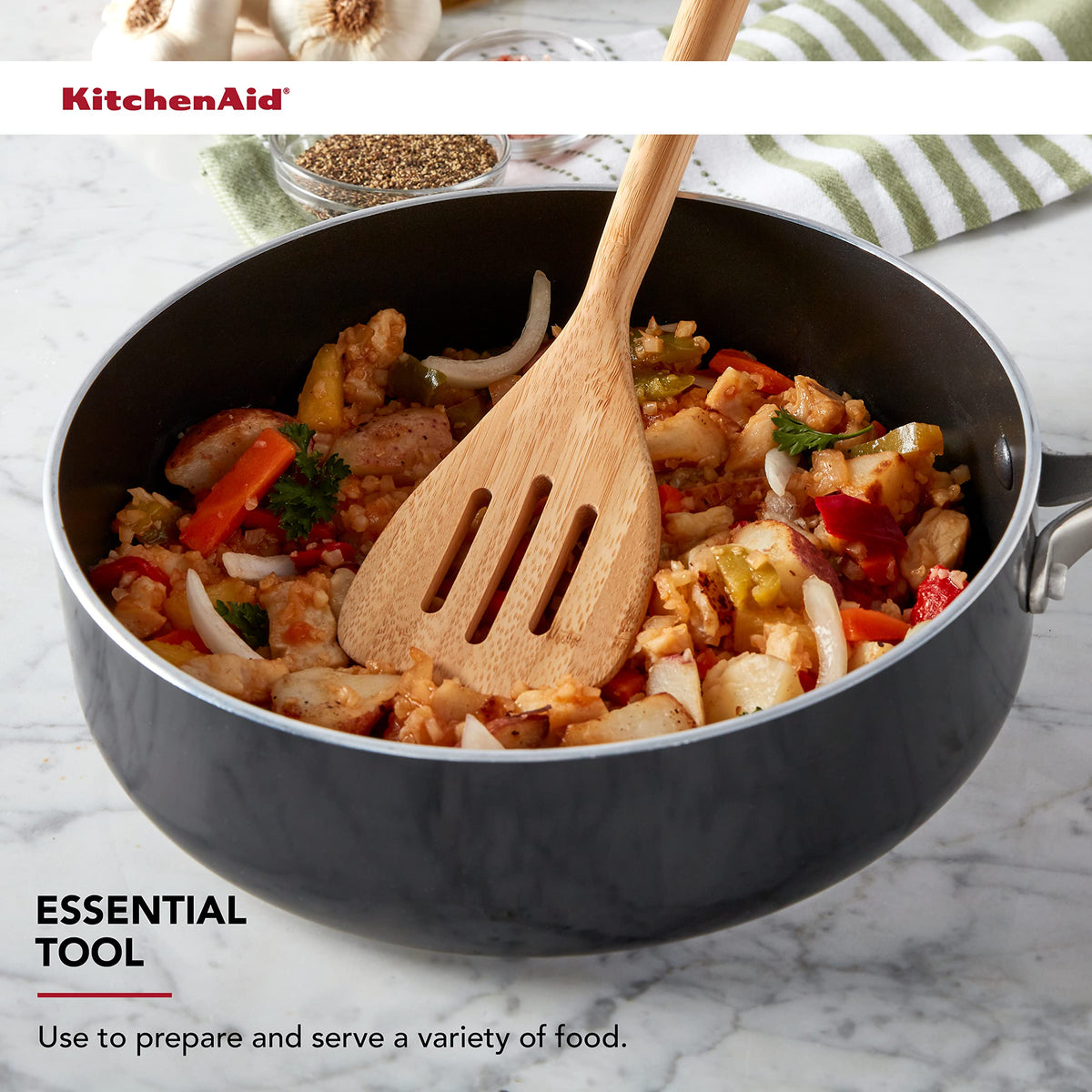 KitchenAid 12-Inch / Bamboo Slotted Turner / Bamboo Spatulas