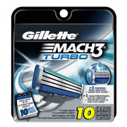Mach3 Turbo Men's Razor Blades by Gillette – 10 Count (Pack of 1)