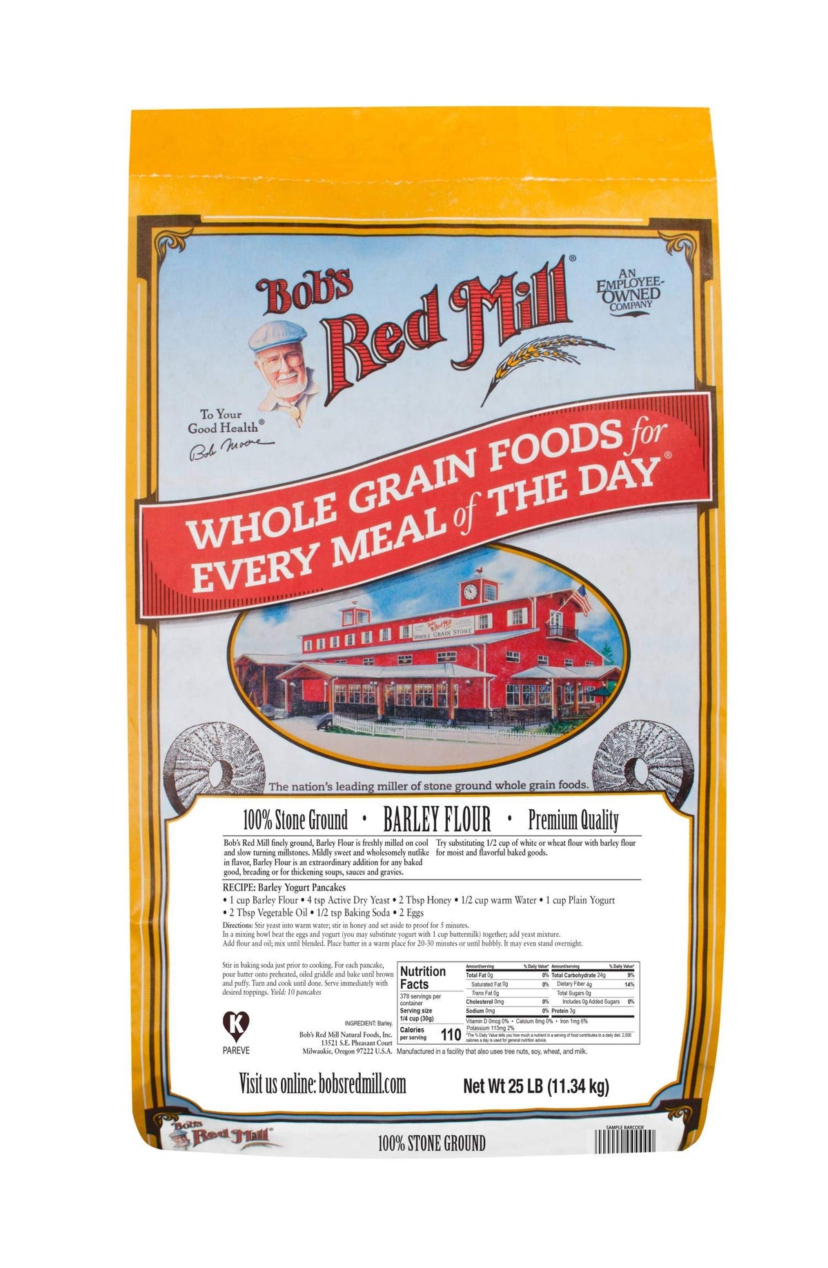 Barley Flour by Bob's Red Mill – 400 Ounce (Pack of 1), Model 1076B25