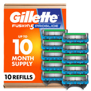 Fusion5 ProGlide Men's 5-Blade Razor Blade Refills with Precision Trimmer by Gillette – 10 Count (Pack of 1), Orange