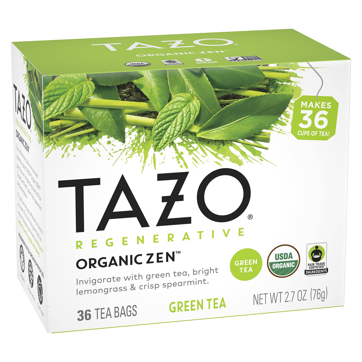 TAZO 36 Count (Pack of 5) / Green / 5 Herbal