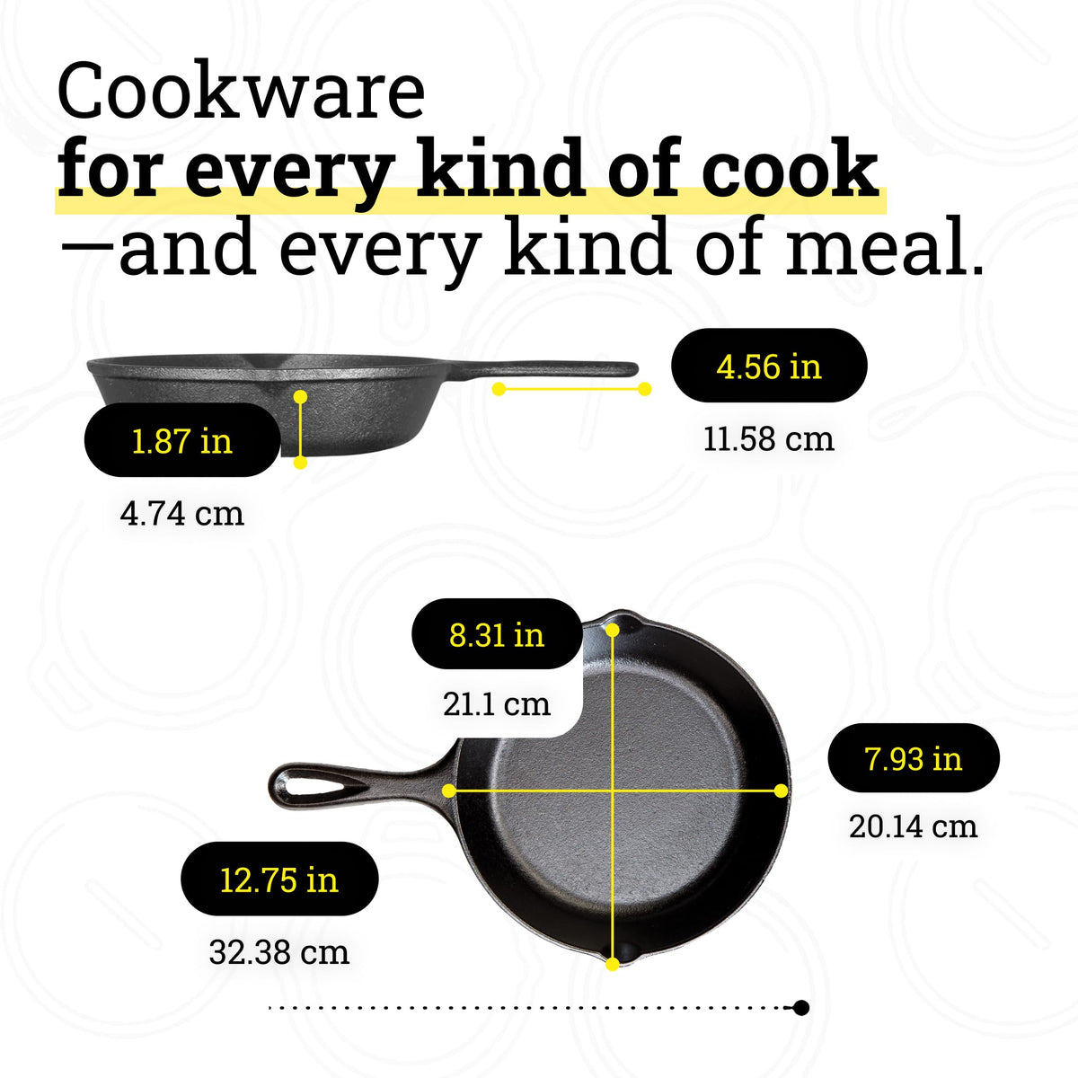 Cast Iron 5-Piece Set by Lodge – 5 Piece, 5.0 quarts, Cast Iron, Black, Pack of 5