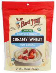 Organic Creamy Wheat Hot Cereal by Bob's Red Mill – 24 Ounce (Pack of 1), No Color, Model 6097S24