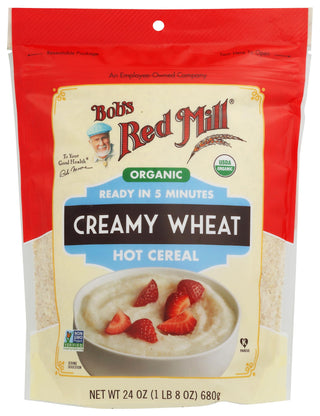 Organic Creamy Wheat Hot Cereal by Bob's Red Mill – 24 Ounce (Pack of 1), No Color, Model 6097S24