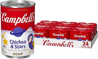 Campbell's Condensed Kids Soup, Chicken & Stars Soup, 10.5 Ounce Can (Pack of 24)