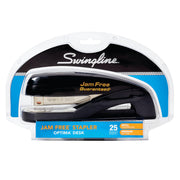Stapler, Optima Full Size Desktop Stapler, 25 Sheet Capacity, Jam Free, Desk, Black () by Swingline – Pack of 1, Metal, Black, Model 87800