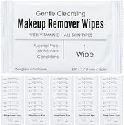 World Amenities Individual Makeup Remover Wipes, 50 Individually Wrapped
