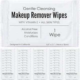 World Amenities Individual Makeup Remover Wipes, 50 Individually Wrapped