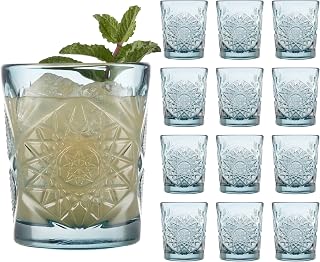 Libbey 71104 Blush Sapphire "HOBSTAR" Drinking Glass, 355 ml, Set of 12