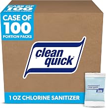 Clean Quick Chlorine Sanitizer Powder, Single Use Packets (1 oz, 100 pack)