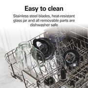 Hamilton Beach Black / 40 Oz. Glass Jar + 3 Cup Vegetable Chopper / Blender Countertop Blenders