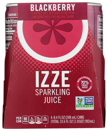 Sparkling Juice by IZZE – 8.4 Fl Oz (Pack of 4), Pack of 4, Model 0836093012022