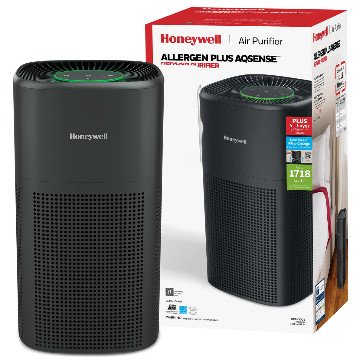 Honeywell Black / Large / 1 HEPA Air Purifiers