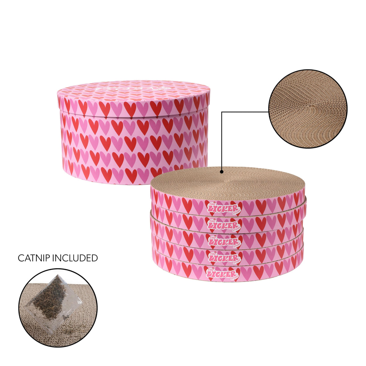 THE LICKER STORE Pink/Red / 12" / Modern;Mid-Century;Classic;Transitional;Traditional;Cottage;Casual Scratching Pads