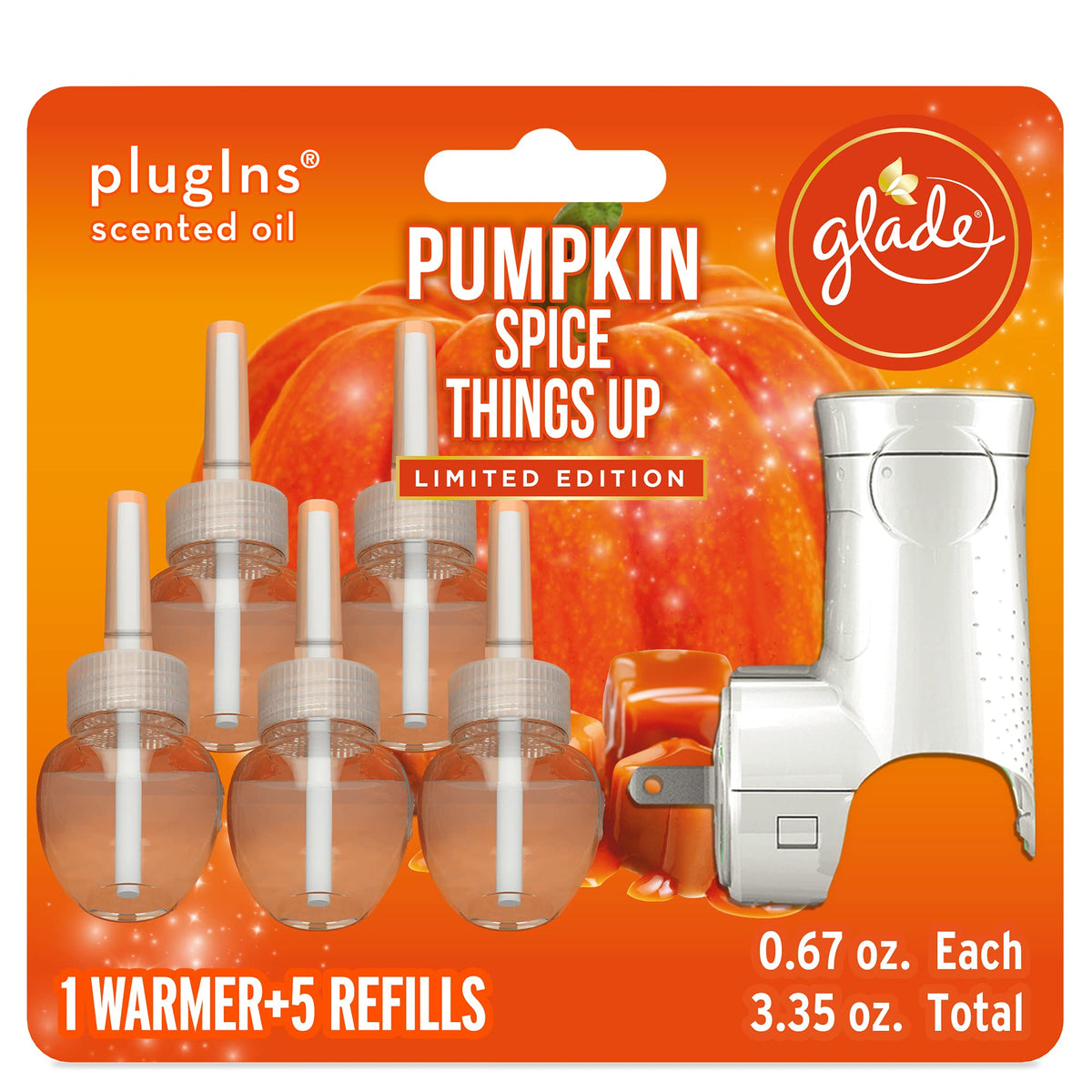 Glade Pumpkin Spice Things Up / Starter Kit / 0.56 Fl Oz (Pack of 6) Electric