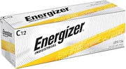 Energizer Industrial Alkaline C Batteries, 1.5 Volt, 72 Count