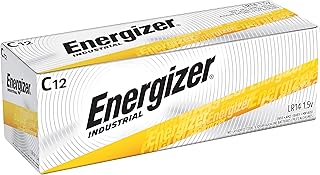 Energizer Industrial Alkaline C Batteries, 1.5 Volt, 72 Count