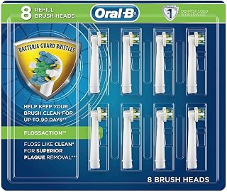 Oral-B Floss Action Replacement Brush Heads,8 Pieces