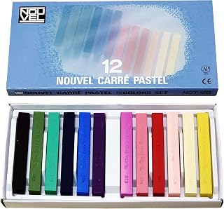 SAKURA Artistic Dry Pastel Chalk B Professional Use, Multicolor, 12 Colors