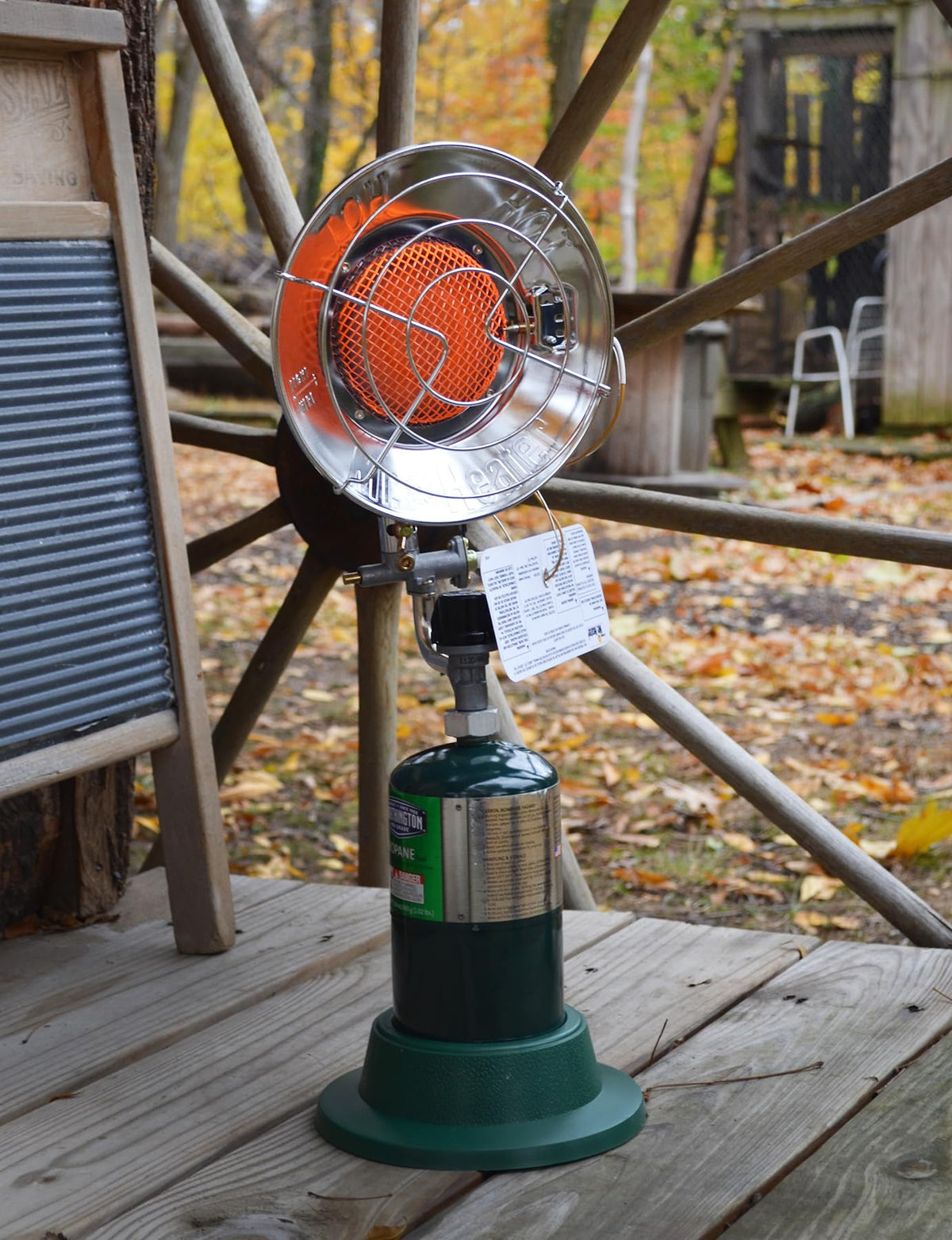 MH15 Single Tank Top Outdoor Propane Heater by Mr. Heater – 15000, Stainless-Steel, Silver, Model F242200