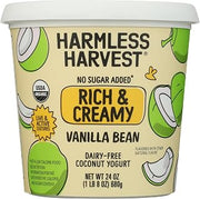 Harmless Harvest Organic Unsweetened Vanilla Rich & Creamy Coconut Yogurt, 24 OZ