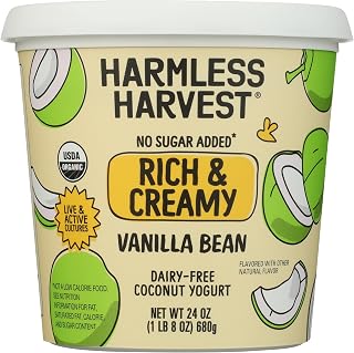 Harmless Harvest Organic Unsweetened Vanilla Rich & Creamy Coconut Yogurt, 24 OZ