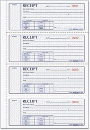 Rediform Formguard Money Receipt Book, 2.75 x 7 Inch, 4x100 Receipts (8L808R)
