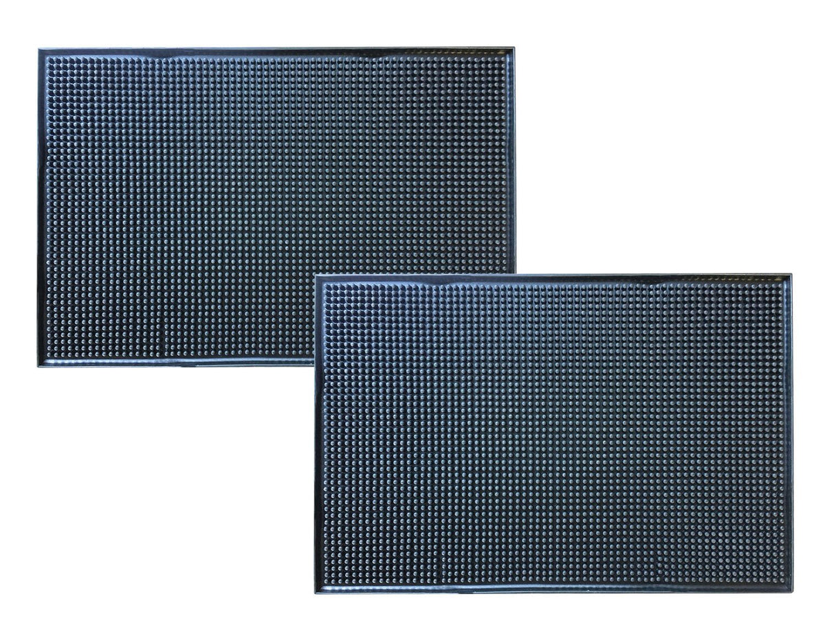 Rubber Service Spill Mat 2 Pack by AmeriHome – Medium, Rubber, Black, Pack of 2, Model SMAT2PK