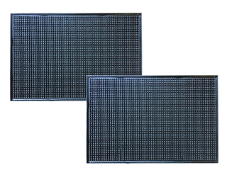 Rubber Service Spill Mat 2 Pack by AmeriHome – Medium, Rubber, Black, Pack of 2, Model SMAT2PK