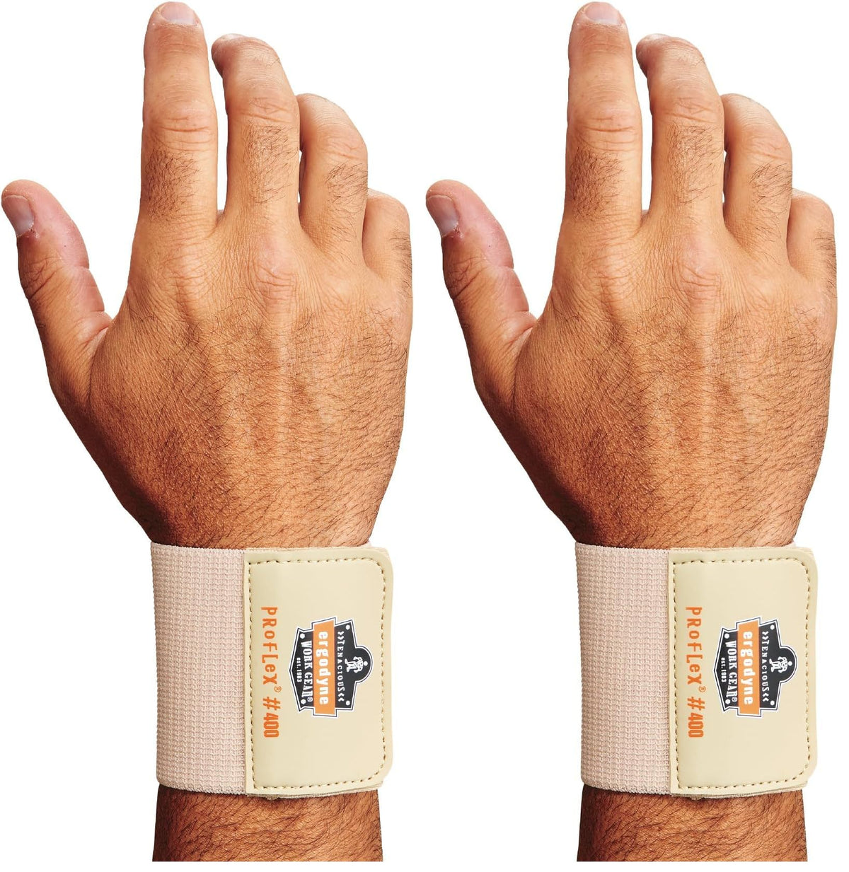 Ergodyne Tan / 1 Count (Pack of 2) / Wrist Wrap Support Wrist Wraps