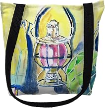 Betsy Drake TY062M 16 x 16 in. Lantern & Bowies Tote Bag - Medium