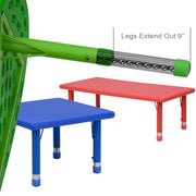 Flash Furniture Green / 35 in x 65 in x 23.75 in / Modern Tables