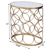 Butler Talulah Oval Marble Accent Table by Butler Specialty Company – 14"D x 19.5"W x 21"H, Wood, Multicolored, Model 6123025