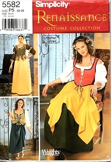 Simplicity Sewing Pattern 5582 - Misses Costumes Sizes: P5 (12-14-16-18-20)